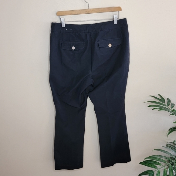 WHBM | Black The Flare Crop Sailor Front Pants Size 10 - Picture 3 of 7